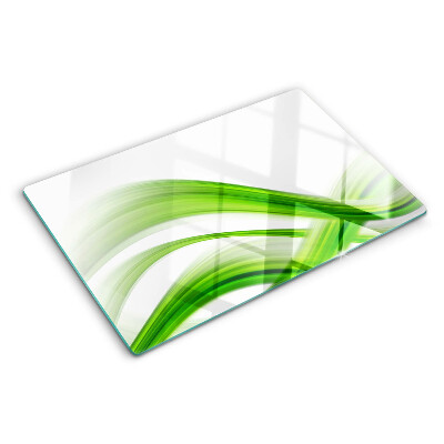 Glas schneidebrett Grüne abstrakte Wellen