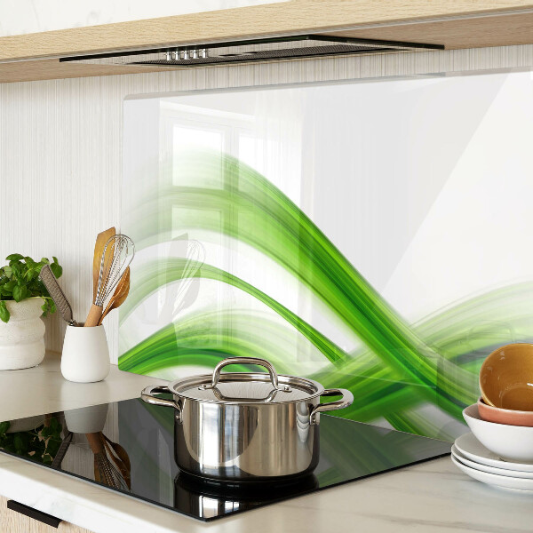 Glas schneidebrett Grüne abstrakte Wellen