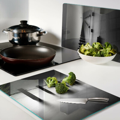 Schneidebrett glas Die Seebrücke in Schwarzweiß