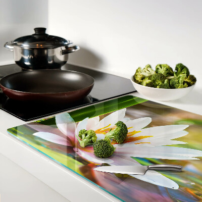 Schneidebrett mit Motiv 'Seerose im Sonnenlicht'