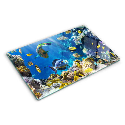 Glas schneidebrett Die Unterwasserwelt des Korallenriffs