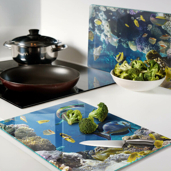 Glas schneidebrett Die Unterwasserwelt des Korallenriffs