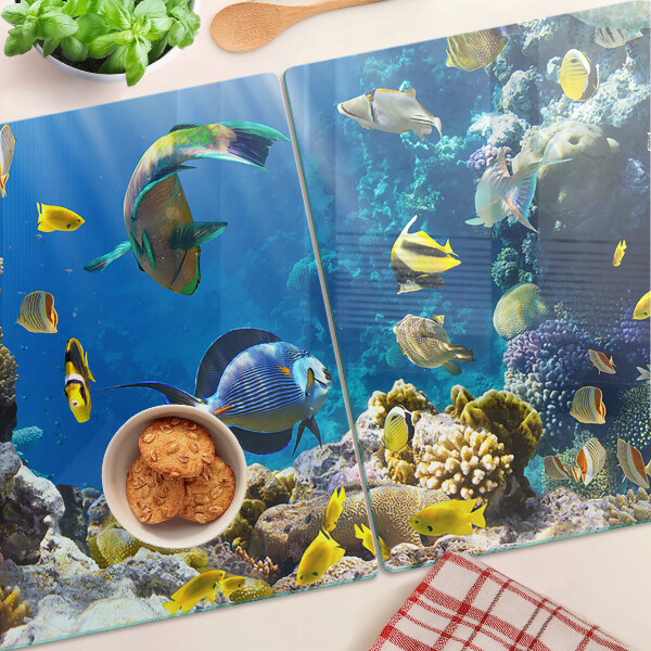 Glas schneidebrett Die Unterwasserwelt des Korallenriffs