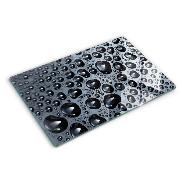 Glas-Schneidebrett mit Motiv aus Wassertropfen