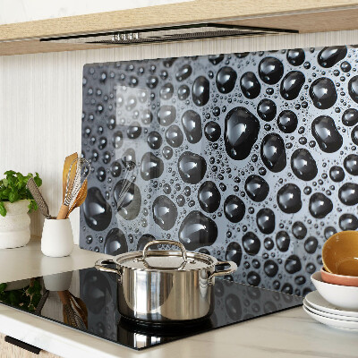 Glas schneidebrett Wassertropfen auf Glas