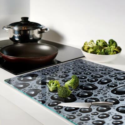 Glas schneidebrett Wassertropfen auf Glas