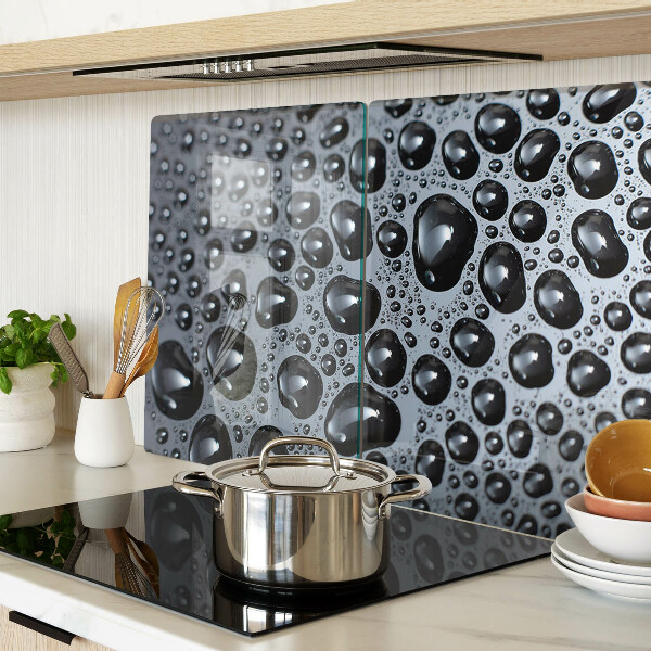 Glas schneidebrett Wassertropfen auf Glas