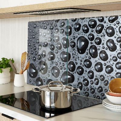 Glas-Schneidebrett mit Motiv aus Wassertropfen