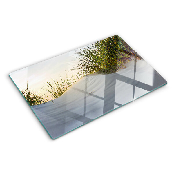 Schneidebrett mit Motiv grünes Gras vor dem Himmel