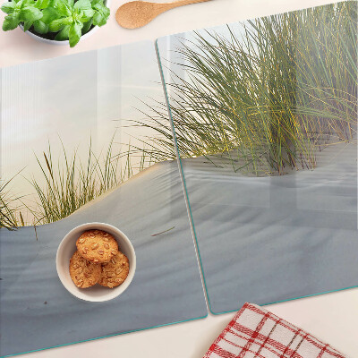 Schneidebrett mit Motiv grünes Gras vor dem Himmel