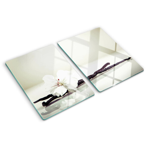 Schneidebrett glas Eine Blume an einem Zweig