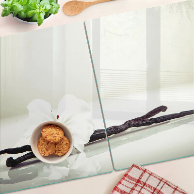 Schneidebrett glas Eine Blume an einem Zweig