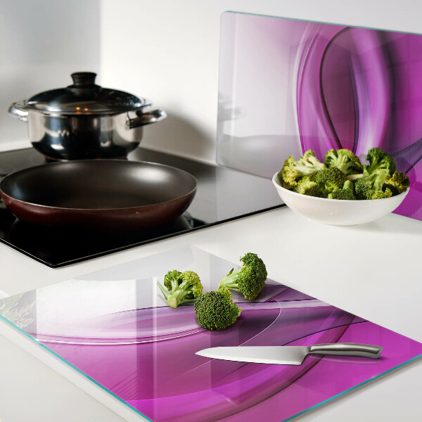 Glas schneidebrett Wellen in Rosatönen