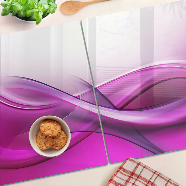 Glas schneidebrett Wellen in Rosatönen