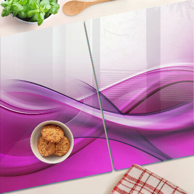 Glas schneidebrett Wellen in Rosatönen
