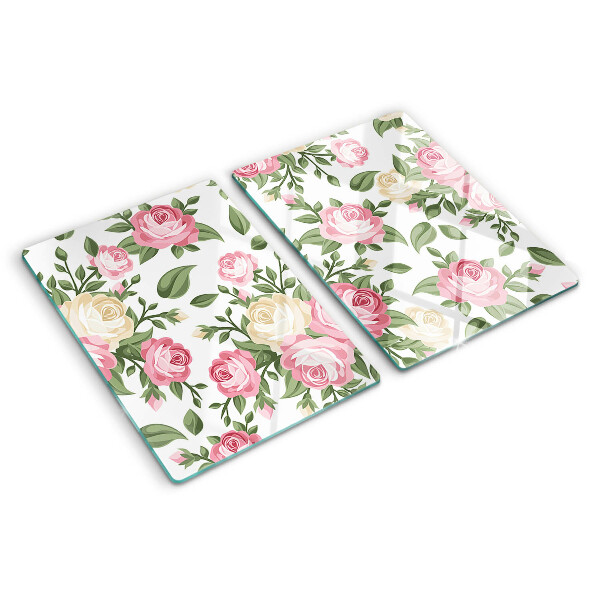 Schneidebrett mit Rosenmuster