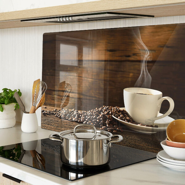 Schneidebrett mit Kaffeebecher-Motiv