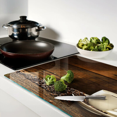 Schneidebrett mit Kaffeebecher-Motiv