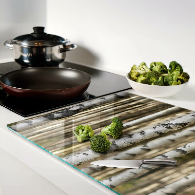 Schneidebrett Weiße Birken im Wald