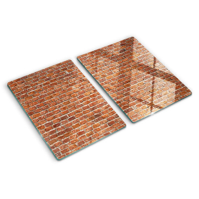 Glas schneidebrett Ziegelmauer