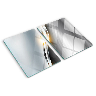 Glas Schneidebrett mit abstraktem Linienmuster