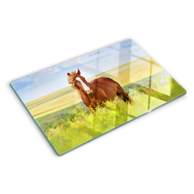 Schneidebrett Ein Pferd auf der Wiese