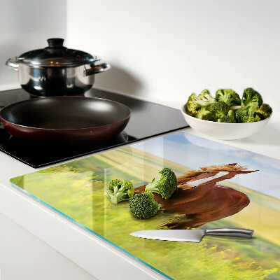 Schneidebrett Ein Pferd auf der Wiese