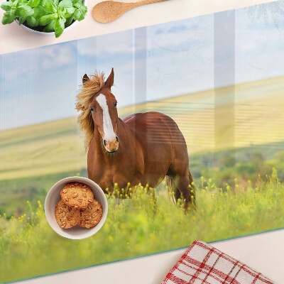 Schneidebrett Ein Pferd auf der Wiese