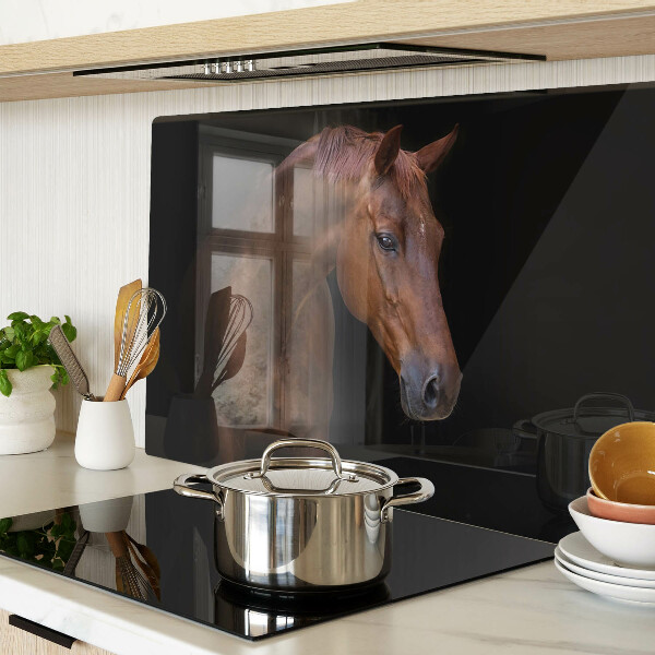 Schneidebrett mit Porträt eines Pferdes