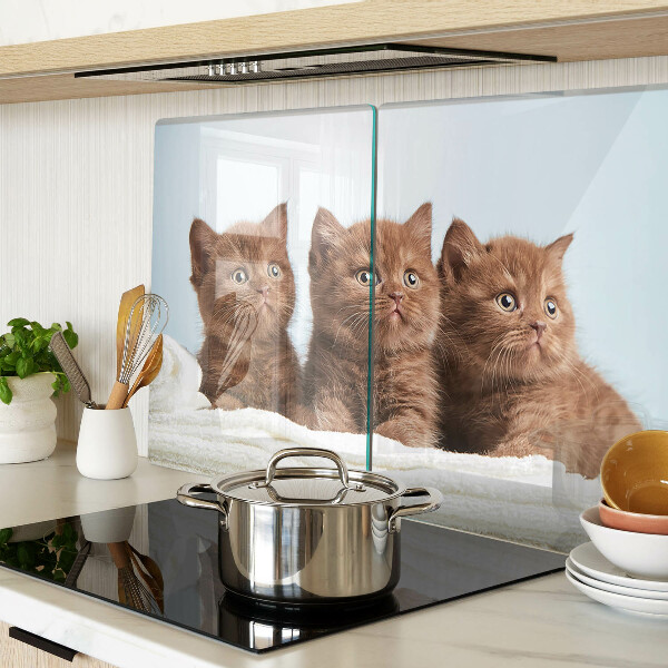 Schneidebrett Drei braune Katzen