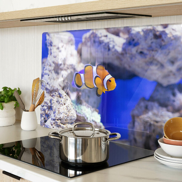 Schneidebrett mit Motiv Clownfische zwischen den Felsen