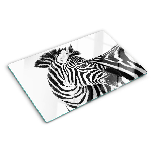 Schneidebrett Zebra mit schwarz-weißen Streifen