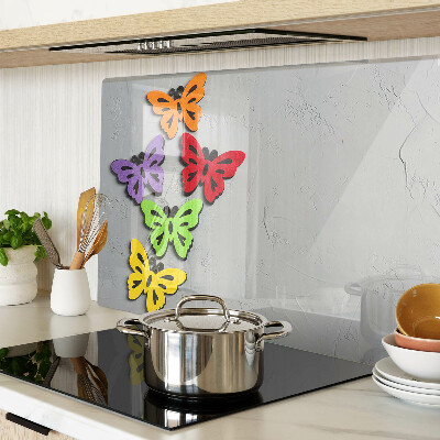 Schneidebrett glas Buntes Schmetterlingsmotiv