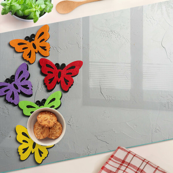 Schneidebrett glas Buntes Schmetterlingsmotiv