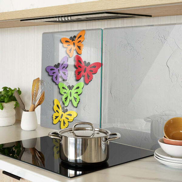 Schneidebrett glas Buntes Schmetterlingsmotiv