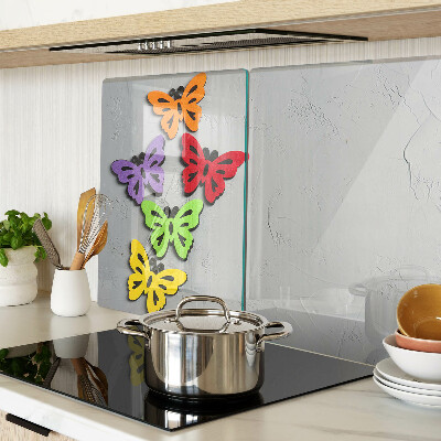 Schneidebrett glas Buntes Schmetterlingsmotiv