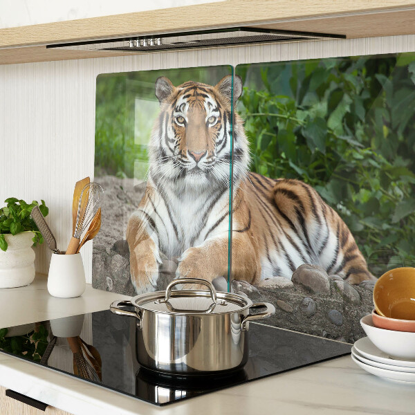 Glas schneidebrett Tiger in seinem natürlichen Lebensraum