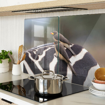 Schneidebrett glas Vögel auf einem Zebra