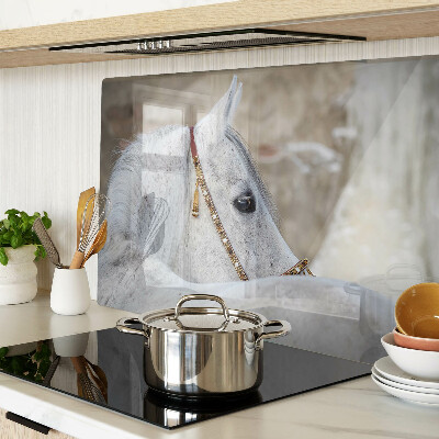 Schneidebrett glas Weißes junges Pferd