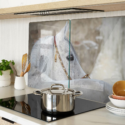 Schneidebrett glas Weißes junges Pferd