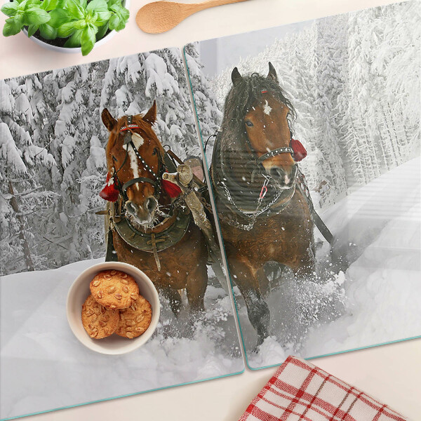 Glas-Schneidebrett mit Motiv 