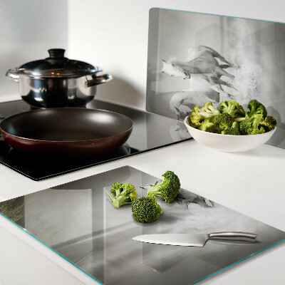 Schneidebrett Glas mit Motiv 