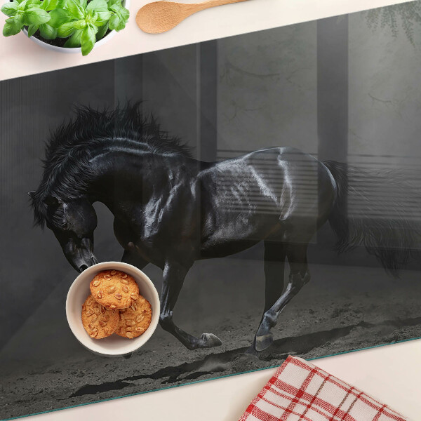 Glas-Schneidebrett mit Motiv 