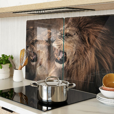 Schneidebrett glas Brüllende Löwen