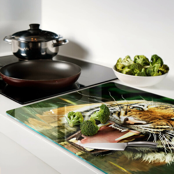 Glas-Schneidebrett mit Motiv 