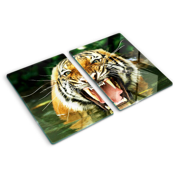 Glas-Schneidebrett mit Motiv 