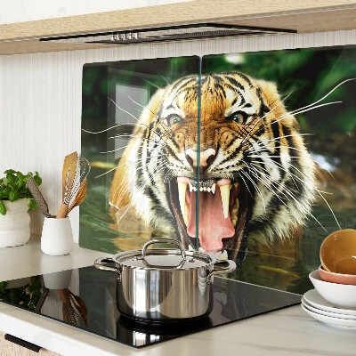 Glas-Schneidebrett mit Motiv 