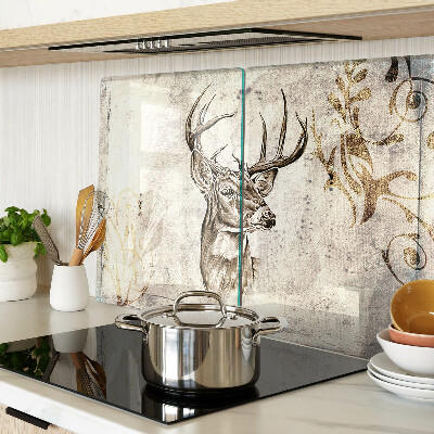 Glas schneidebrett Hirsch mit Geweih