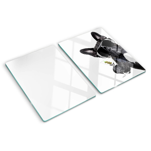 Schneidebrett Hund mit Sonnenbrille