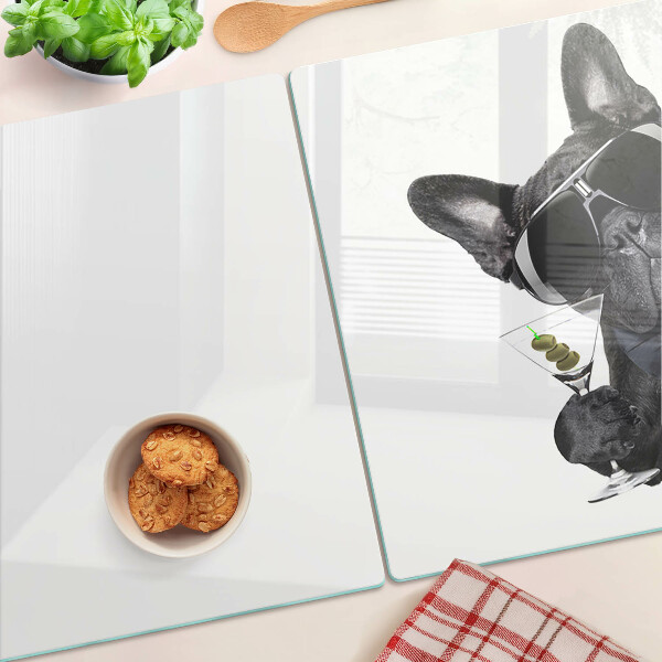 Schneidebrett Hund mit Sonnenbrille